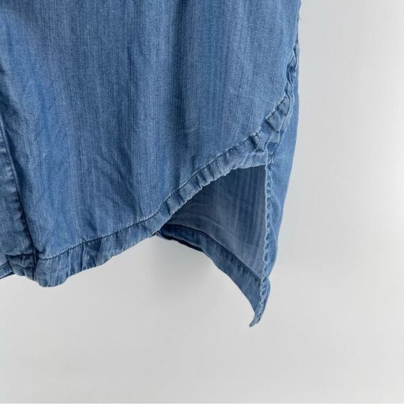 Billy T Blue Lyocell Chambray Hi-Low Button Front Boho Denim Dress Medium - Picture 8 of 15
